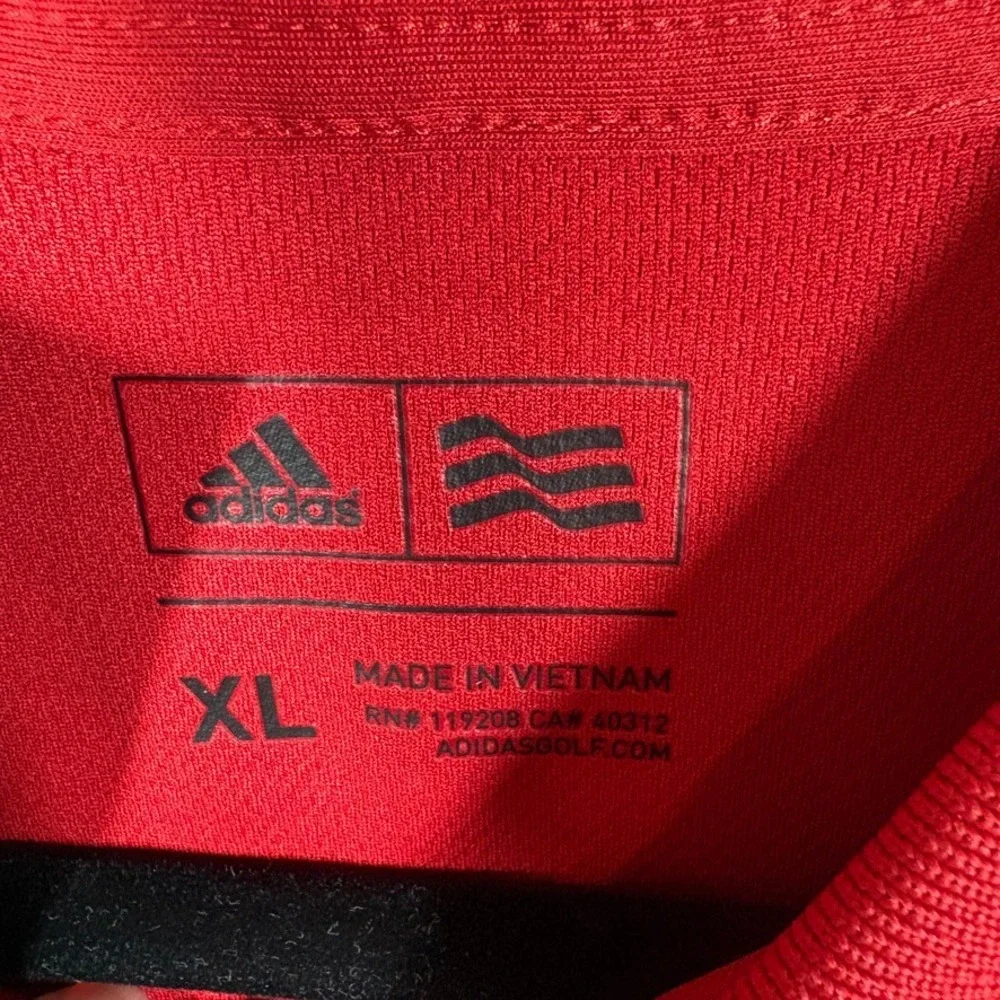 NOS Adidas Golf‎ Kansas Jayhawks KU Volleyball Performance Polo Mens XL Crimson